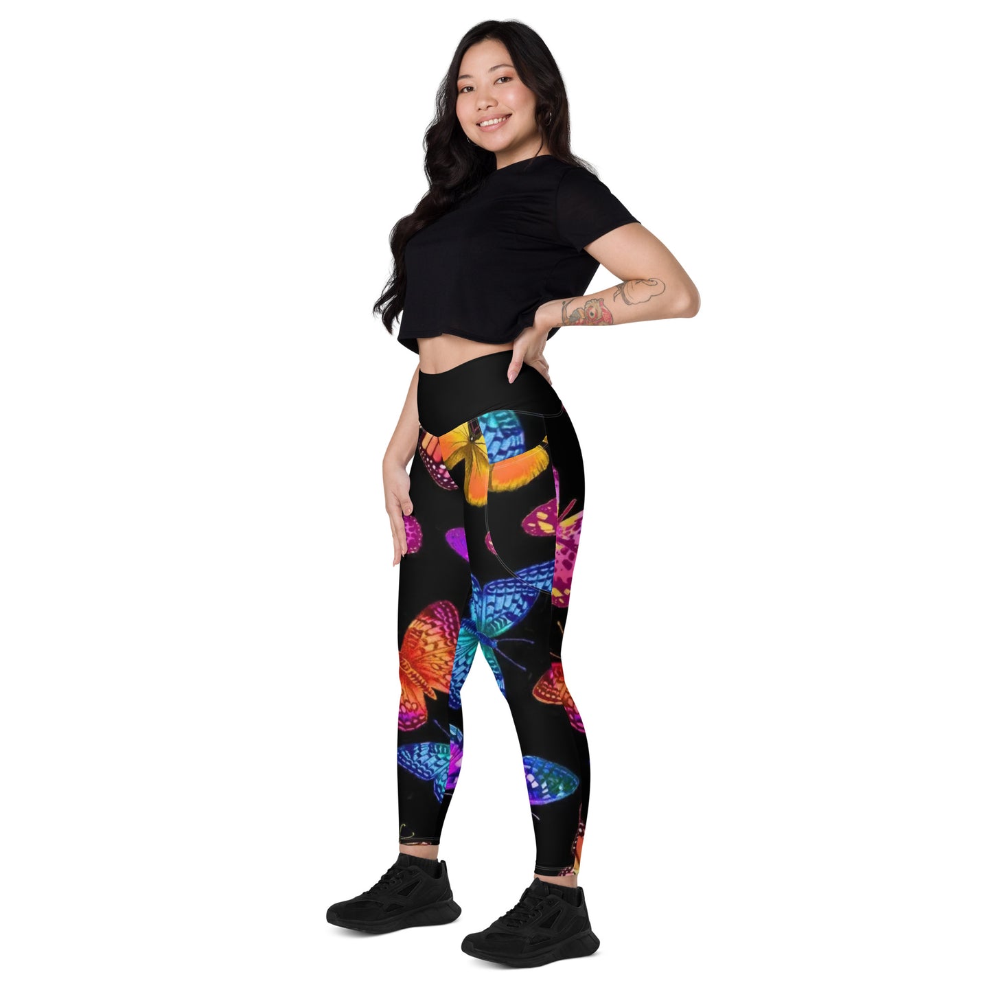 Colorful Butterfly Leggings with pockets