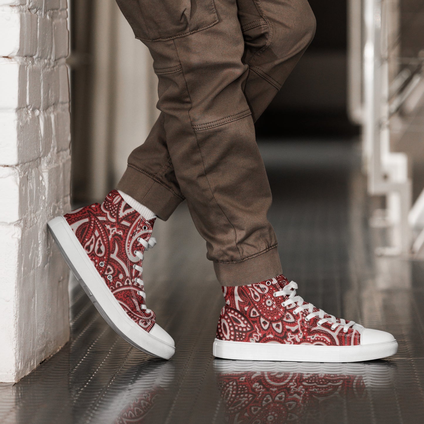 Men’s High Top Bandana Shoes