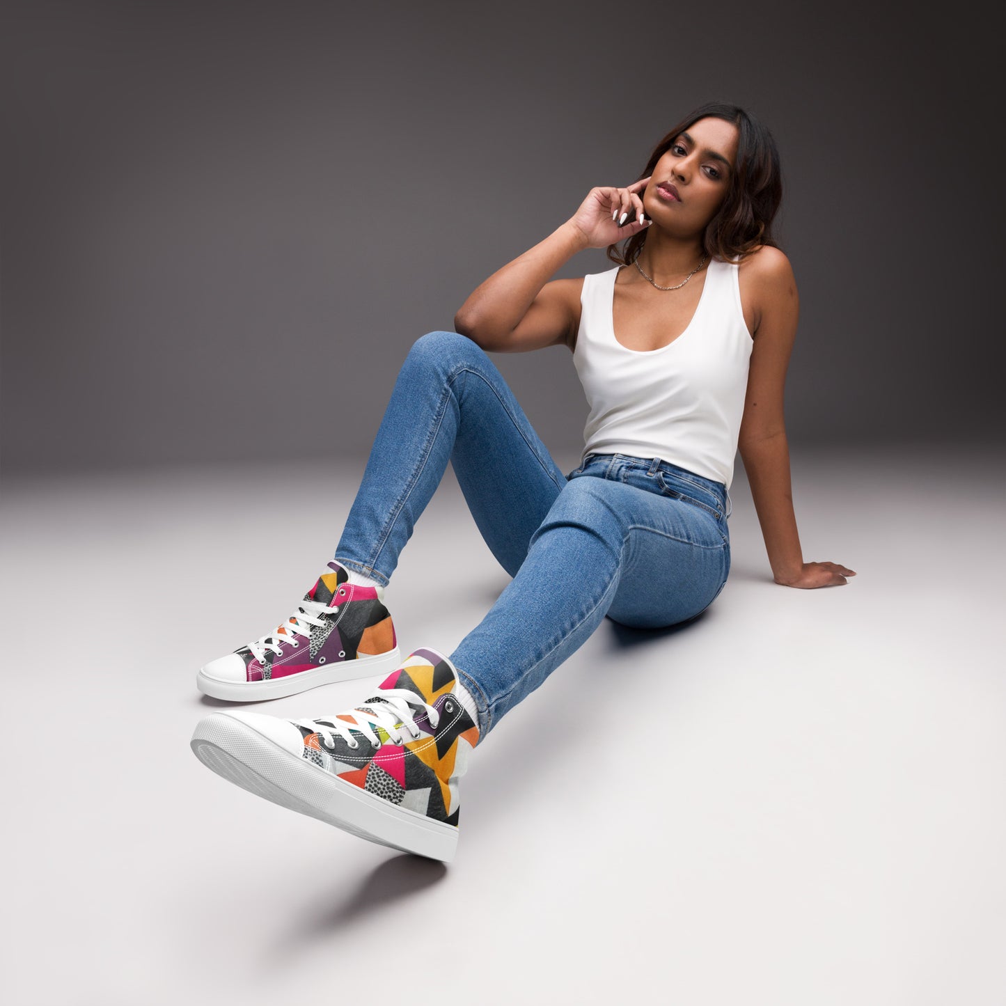 Women’s High Top Geometric Shoes