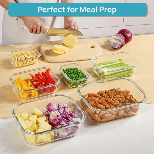 Vtopmart Stackable Glass Food Containers