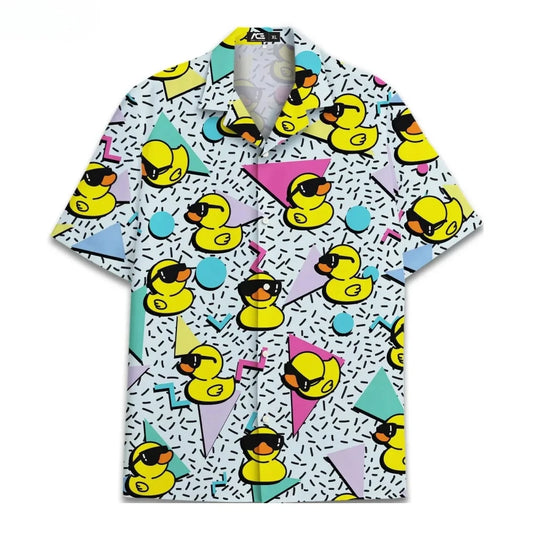 Neon Rubber Duck Hawaiian Shirt