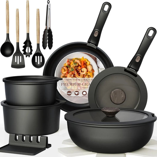 Astercook Detachable Handle Cookware Set