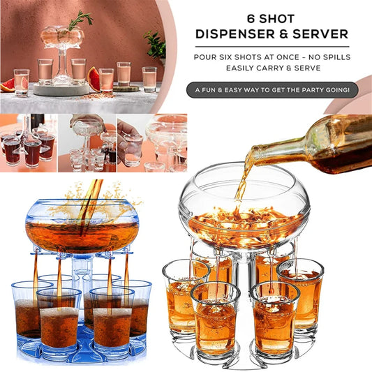 Acrylic Six-Shot Drink Dispenser
