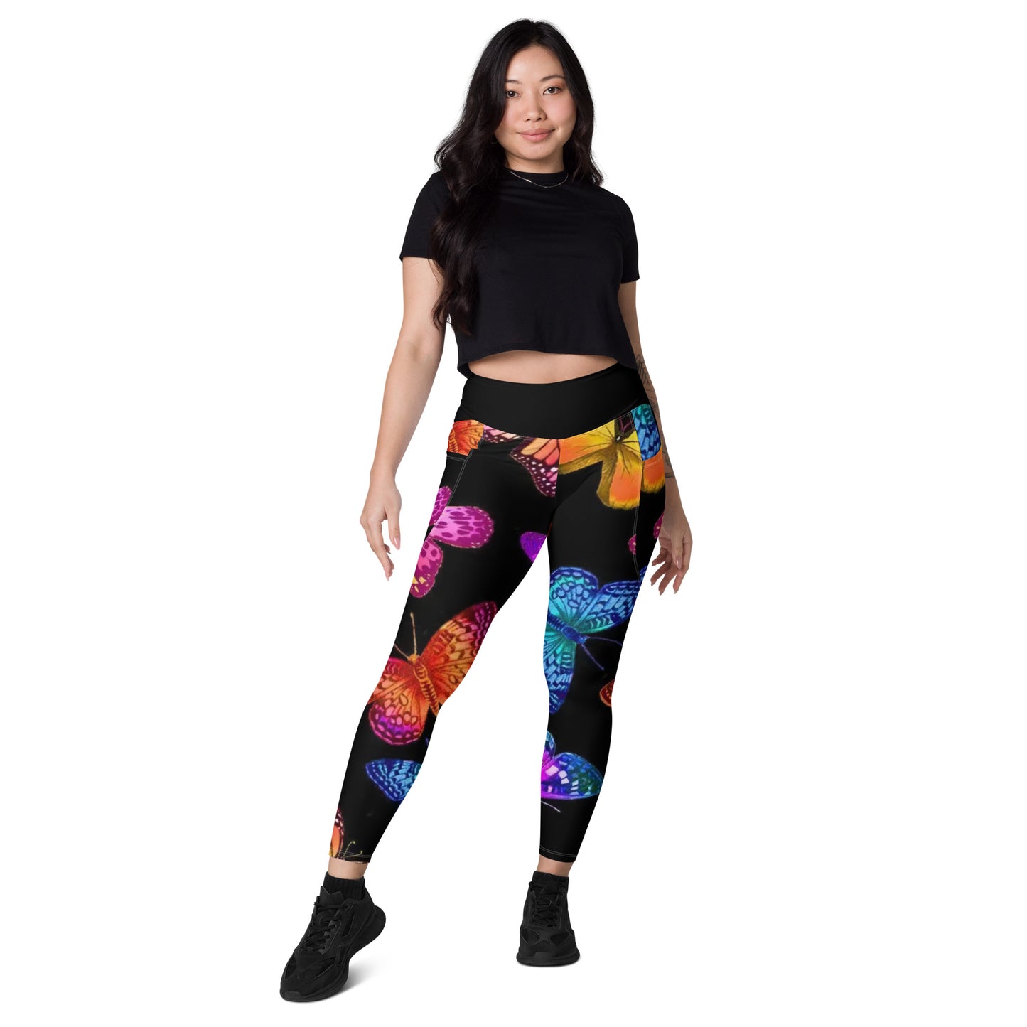 Colorful Butterfly Leggings with pockets