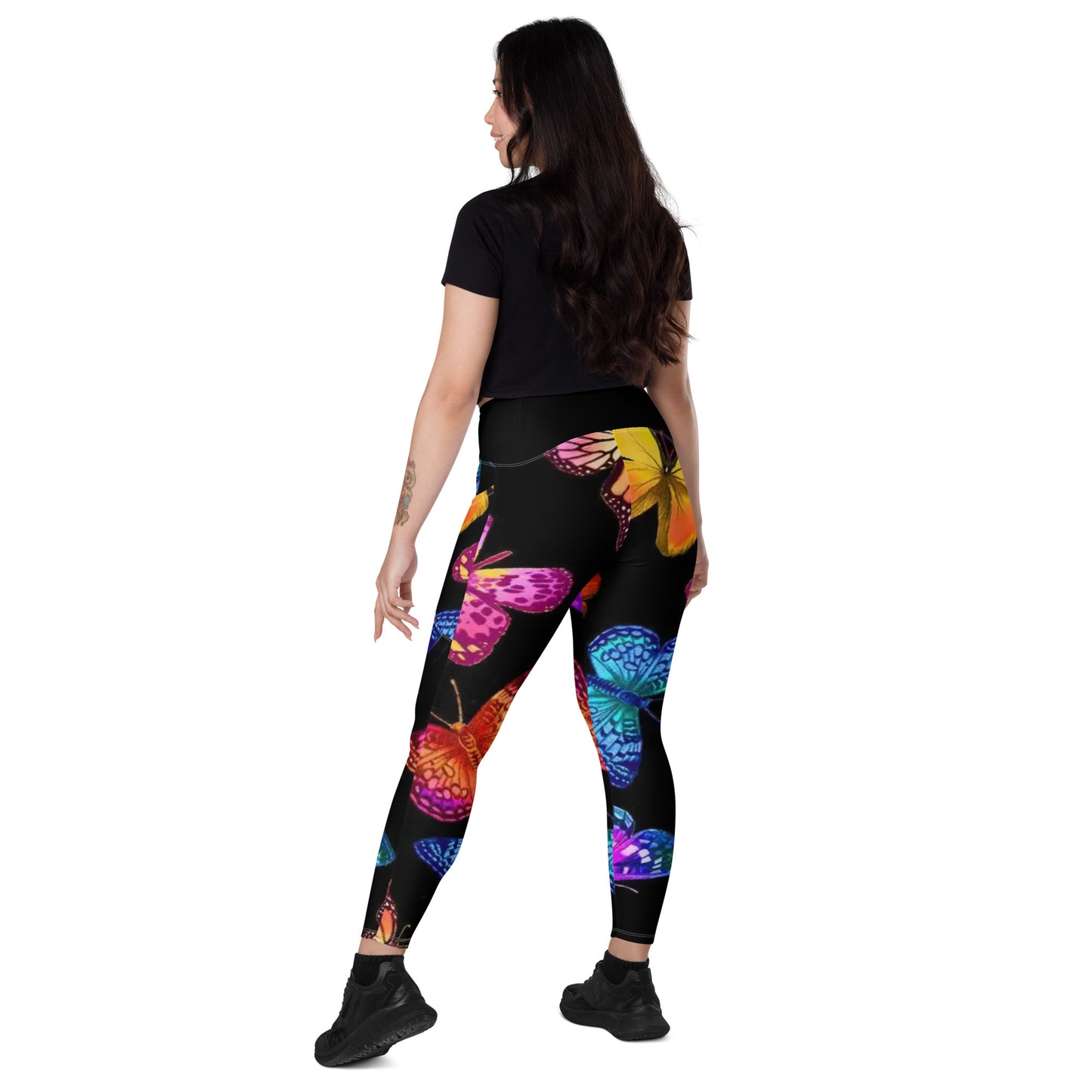 Colorful Butterfly Leggings with pockets