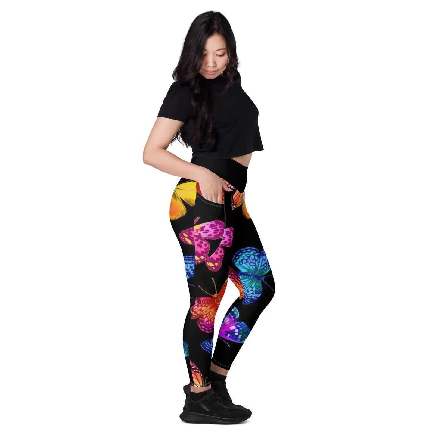 Colorful Butterfly Leggings with pockets