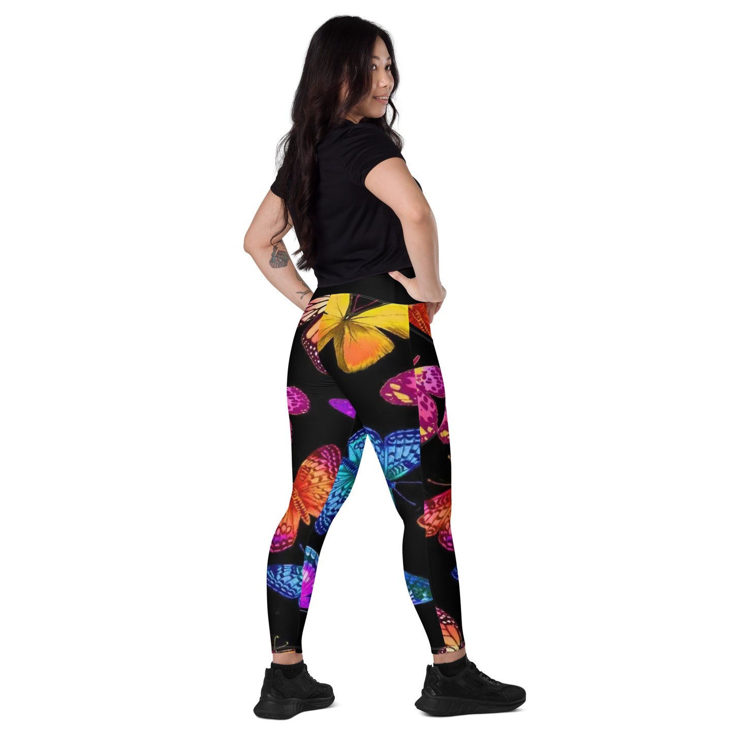 Colorful Butterfly Leggings with pockets