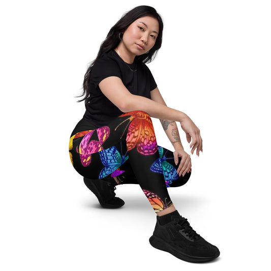 Colorful Butterfly Leggings with pockets