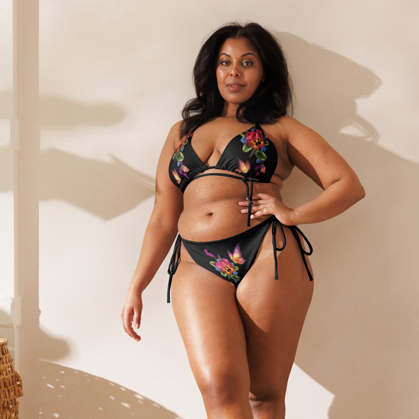 Floral string bikini