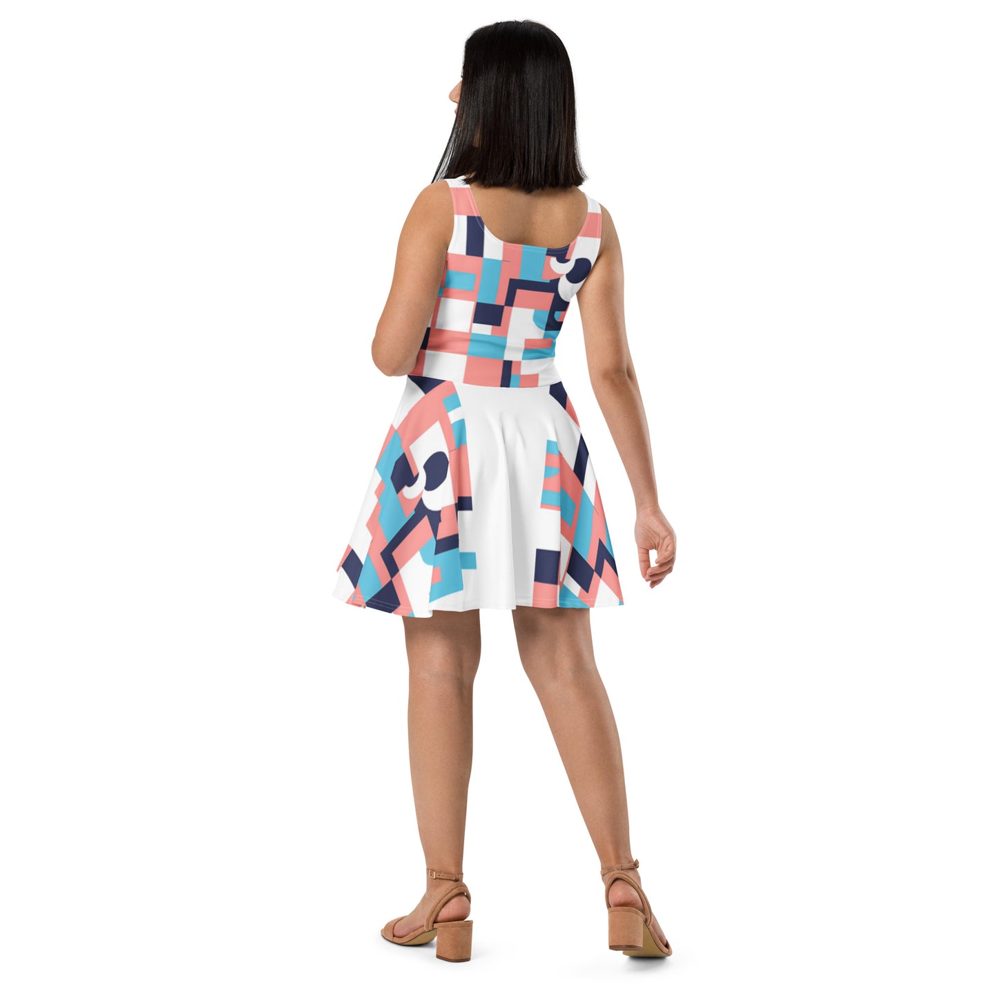 Geometric Skater Dress