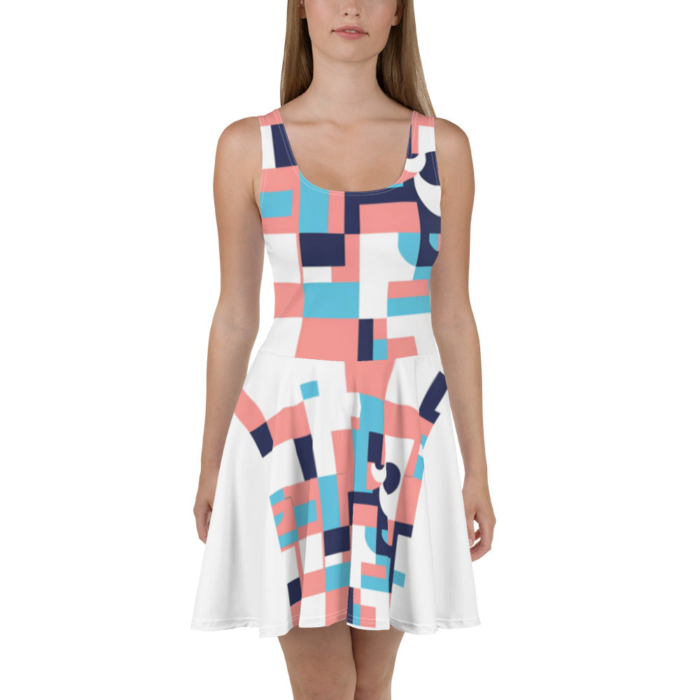 Geometric Skater Dress