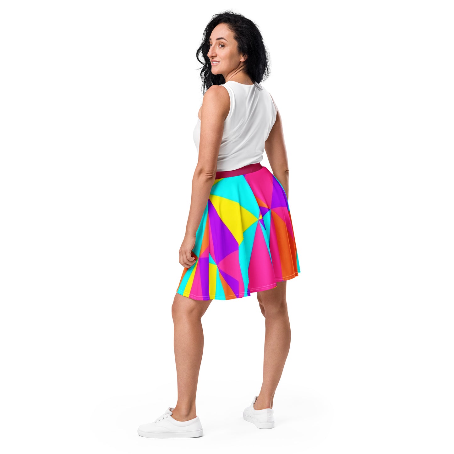 Geometric Skater Skirt