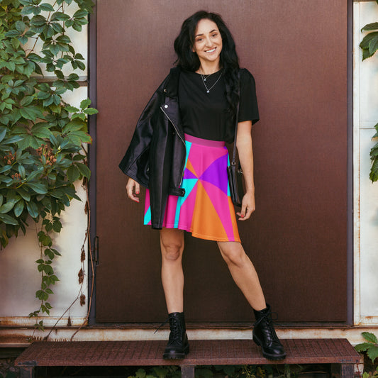 Geometric Skater Skirt