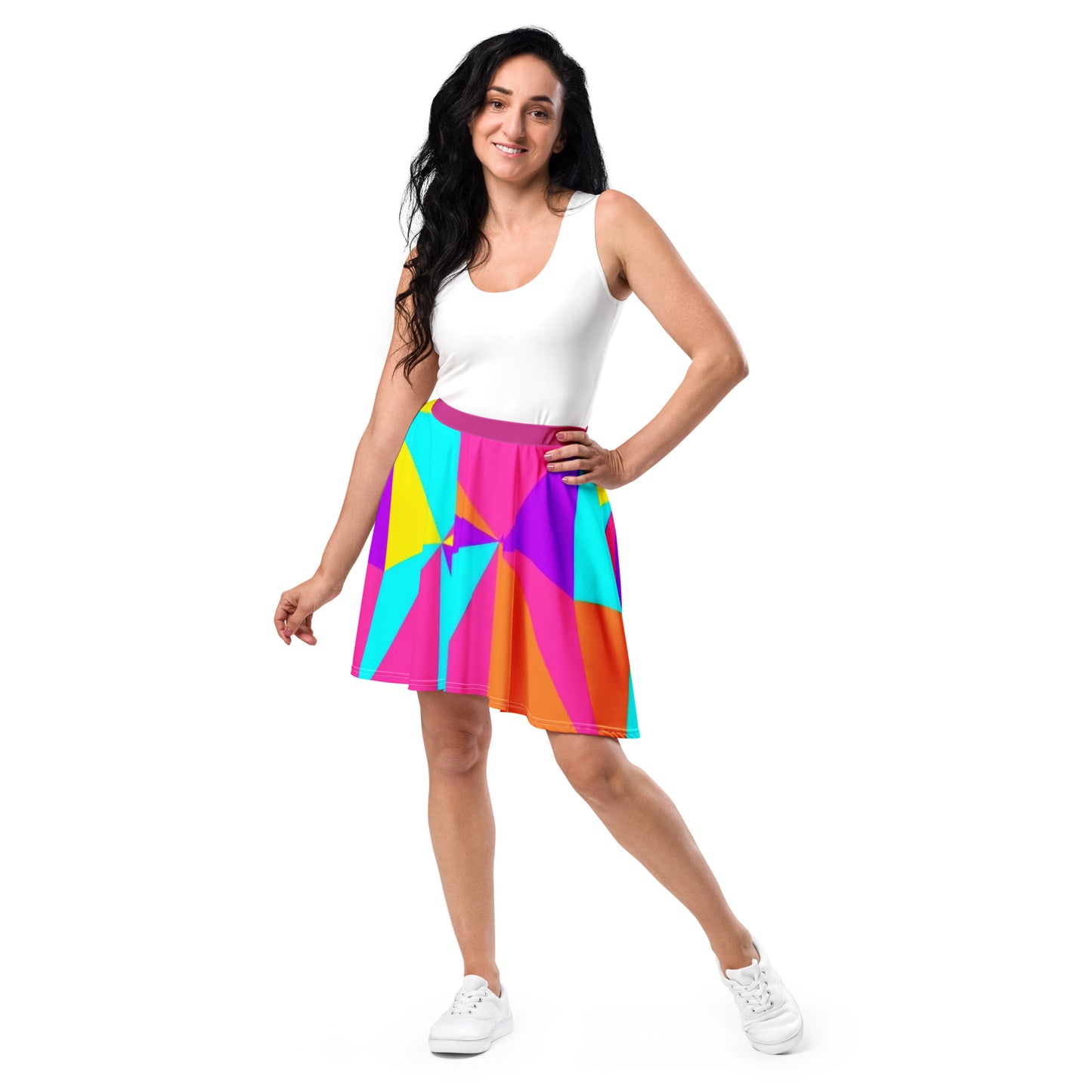 Geometric Skater Skirt