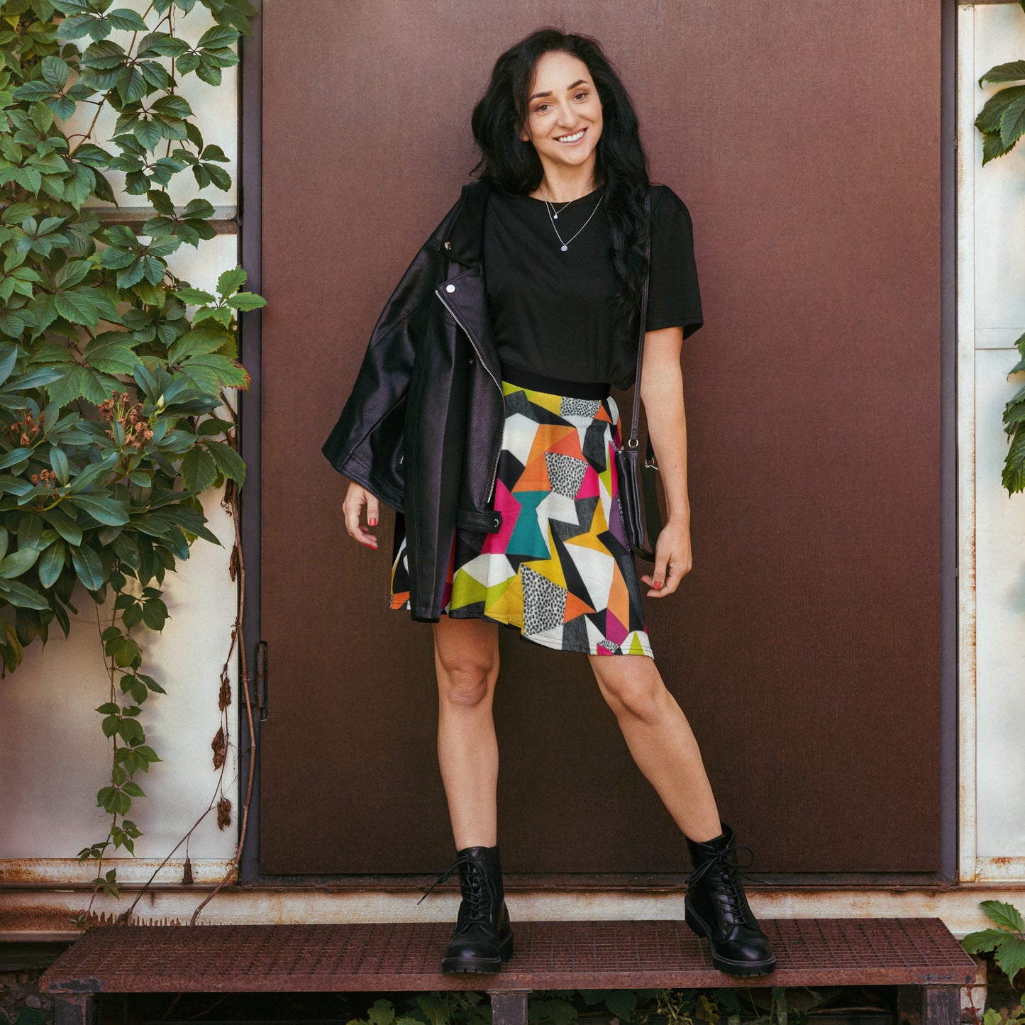Geometric Skater Skirt