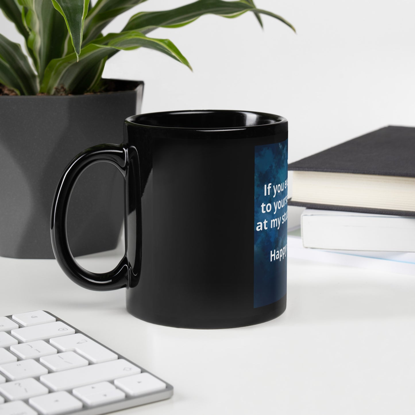 Father's Day Humor Black Glossy Mug