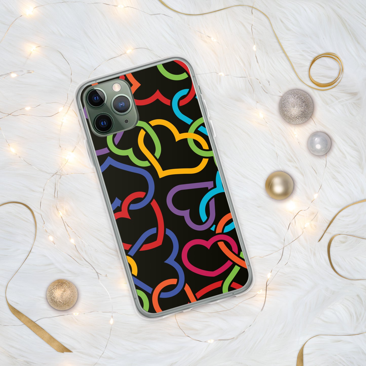 Colorful Hearts Clear Case for iPhone®