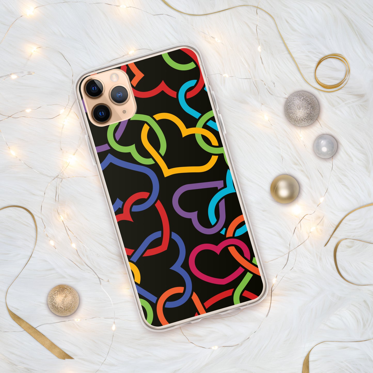 Colorful Hearts Clear Case for iPhone®