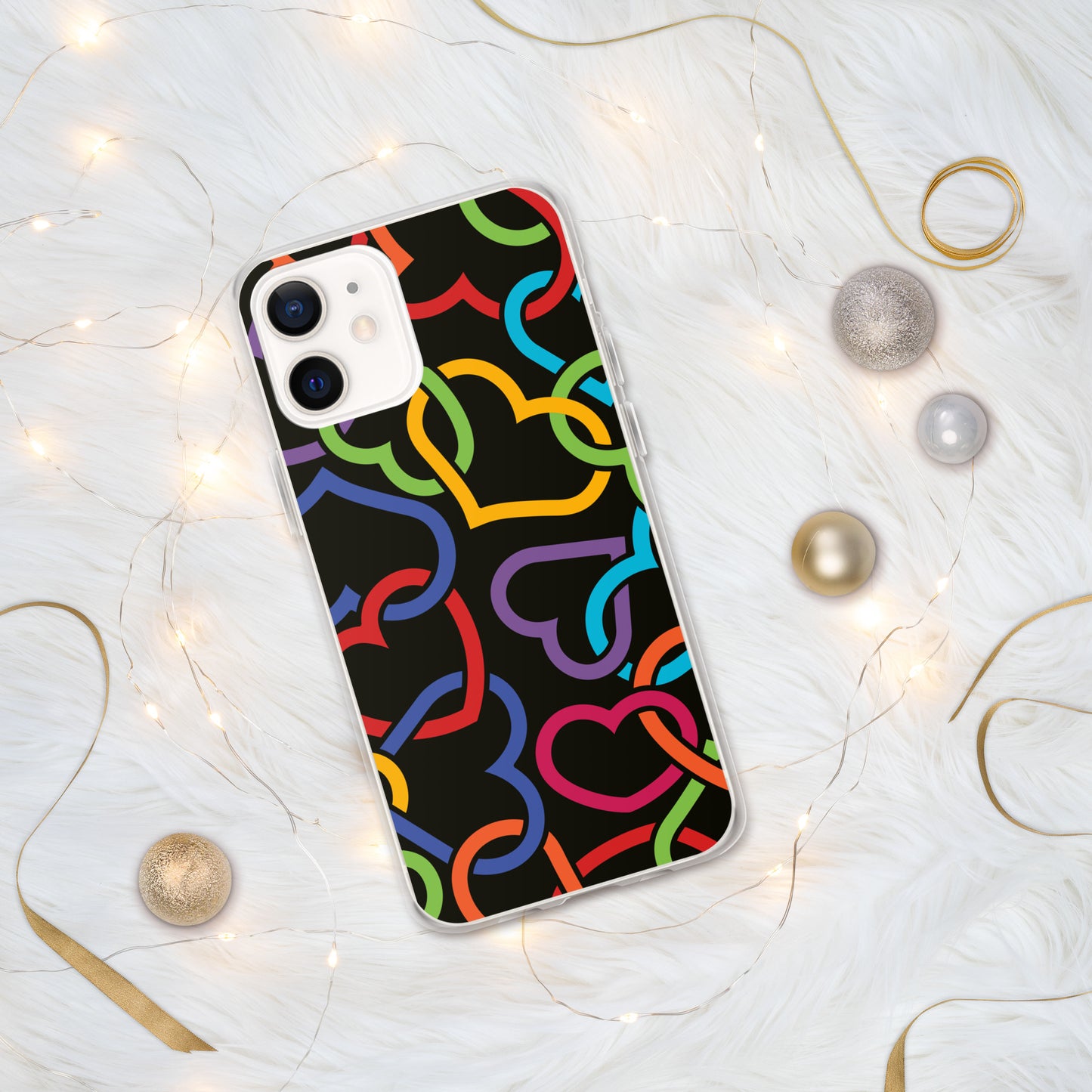 Colorful Hearts Clear Case for iPhone®