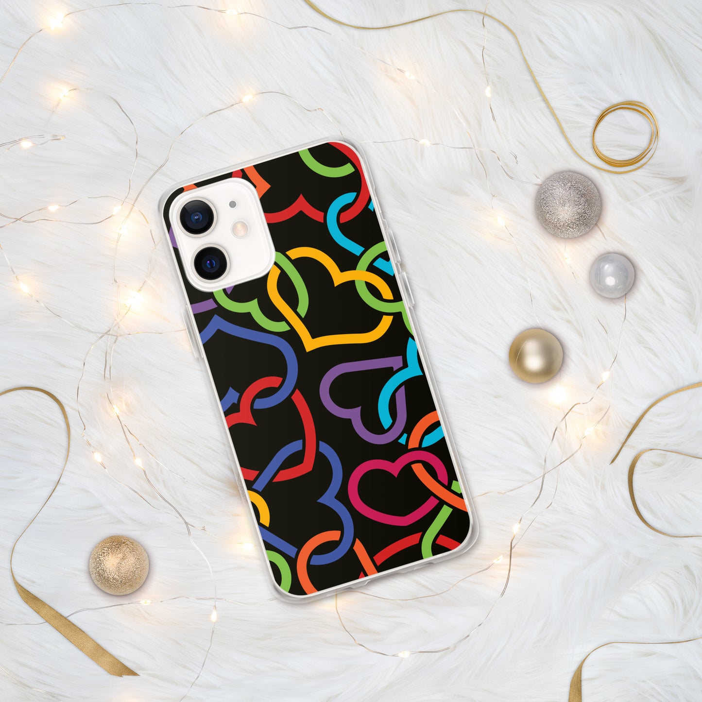 Colorful Hearts Clear Case for iPhone®