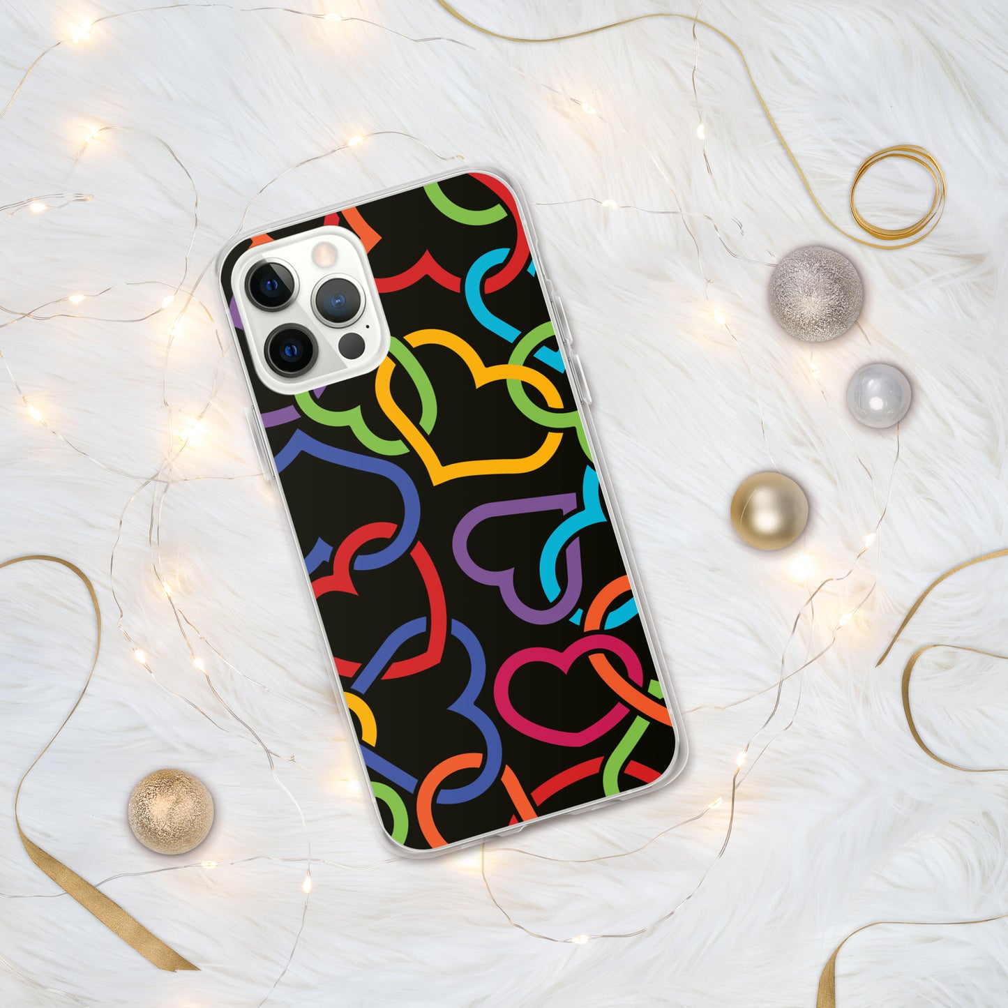 Colorful Hearts Clear Case for iPhone®