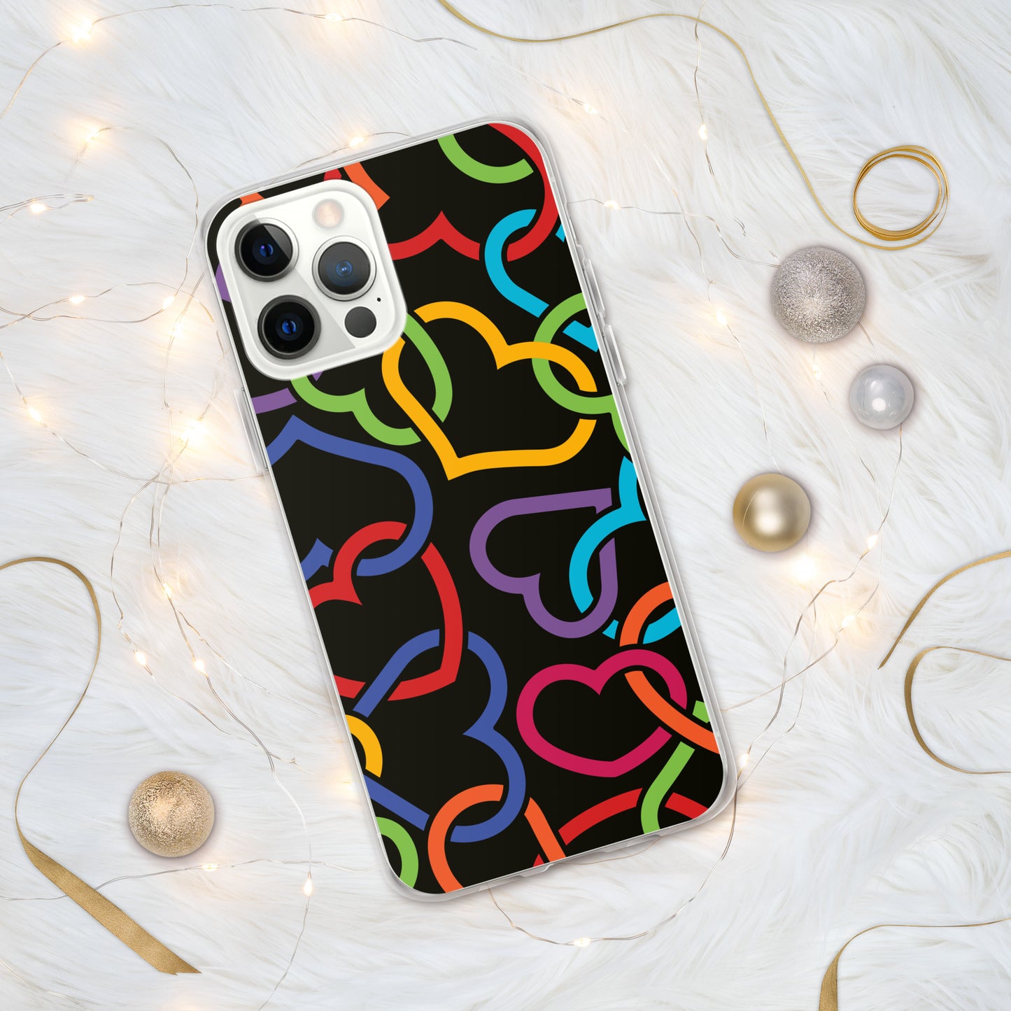 Colorful Hearts Clear Case for iPhone®