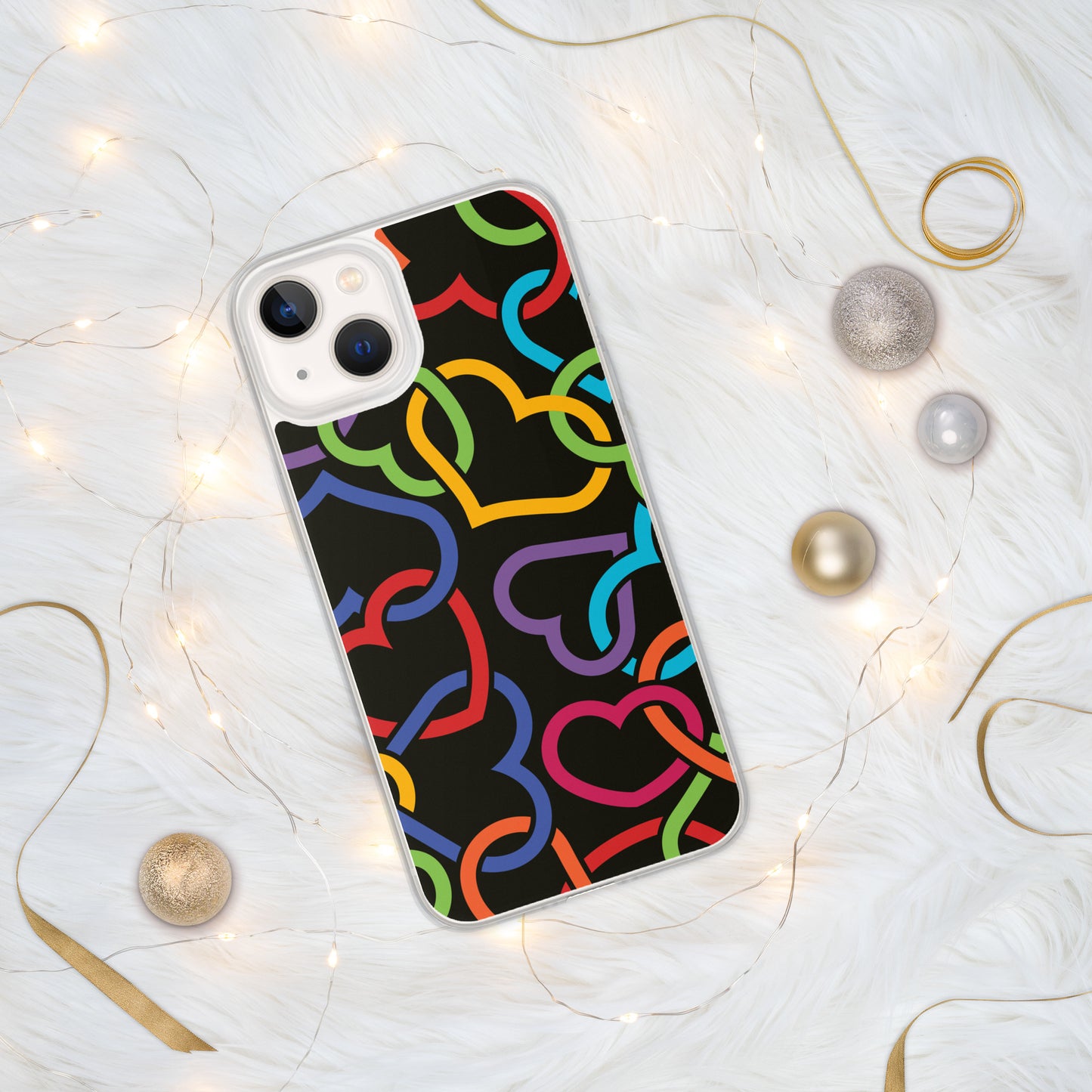 Colorful Hearts Clear Case for iPhone®