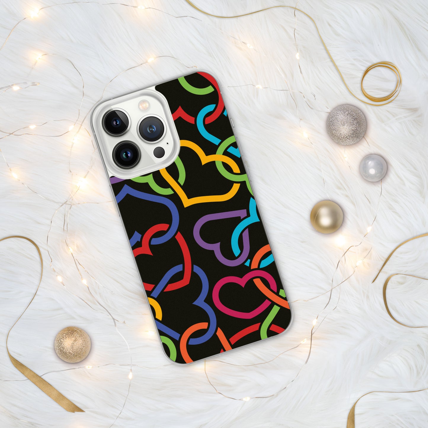 Colorful Hearts Clear Case for iPhone®