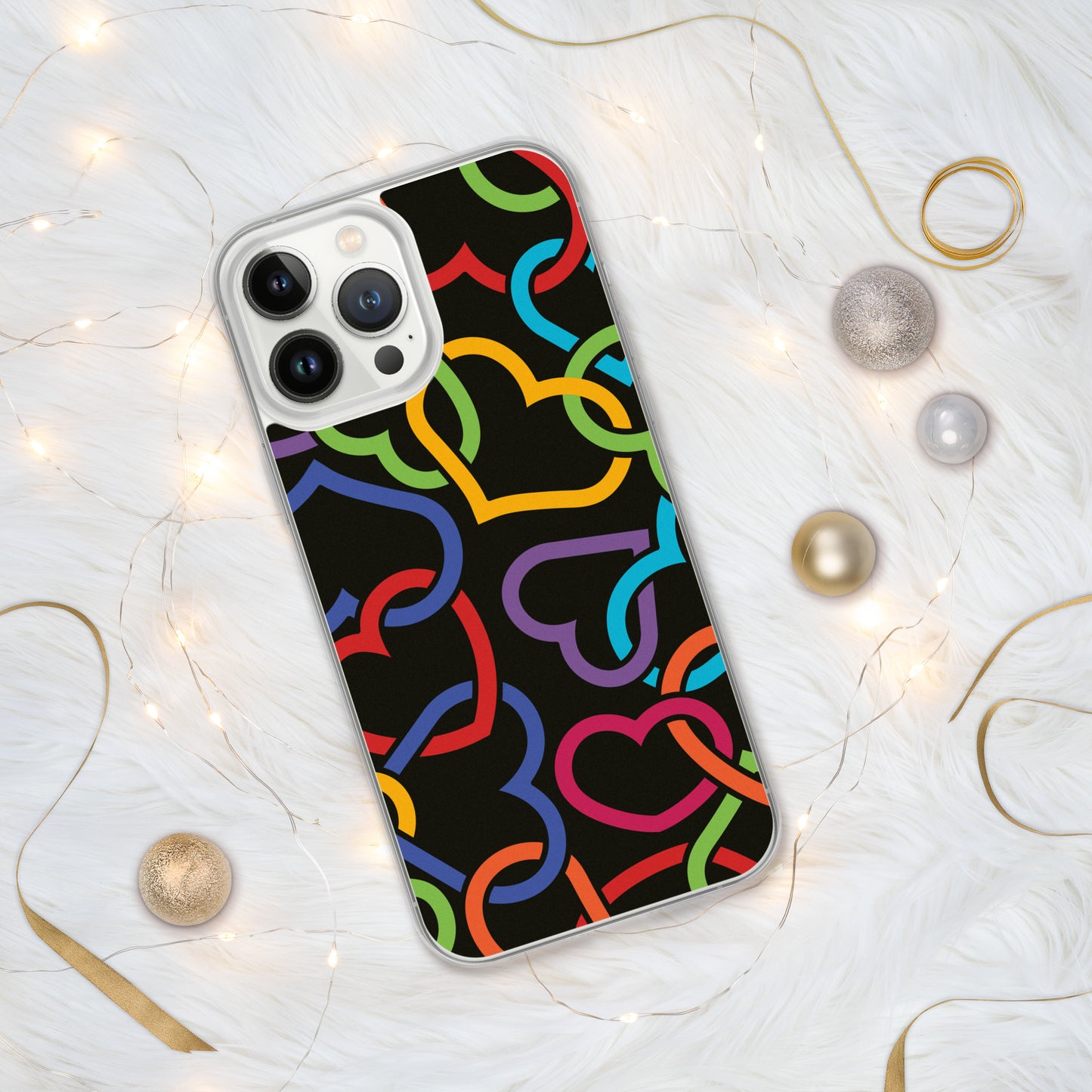 Colorful Hearts Clear Case for iPhone®