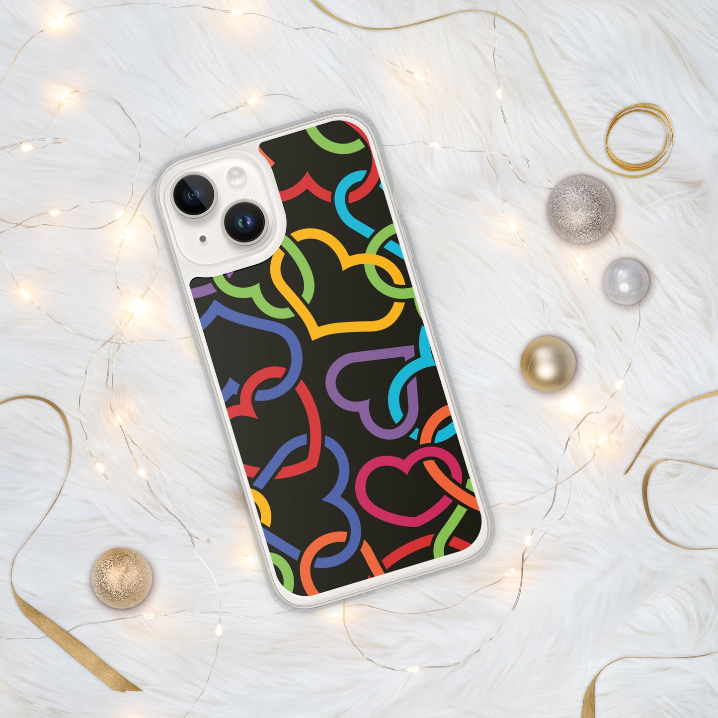 Colorful Hearts Clear Case for iPhone®