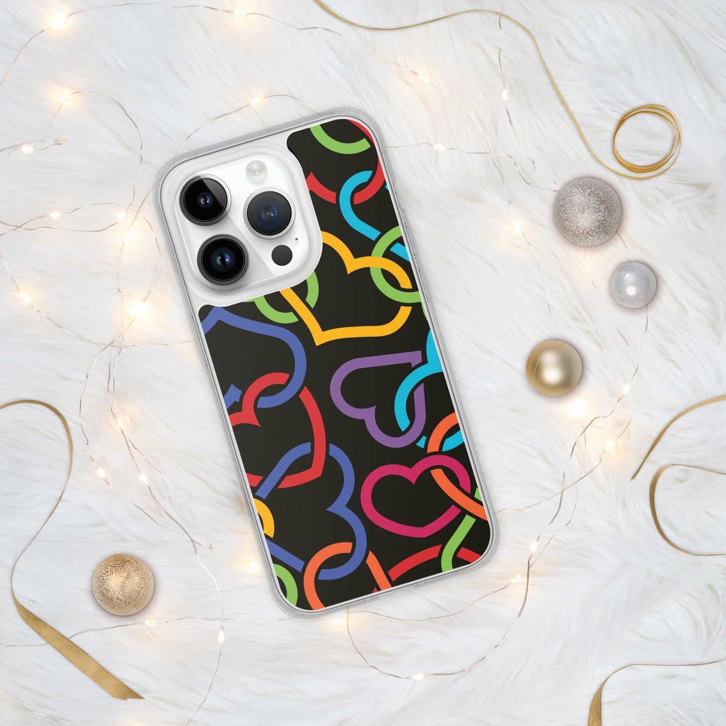 Colorful Hearts Clear Case for iPhone®