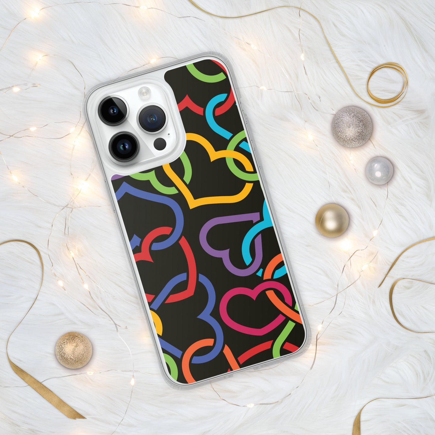 Colorful Hearts Clear Case for iPhone®