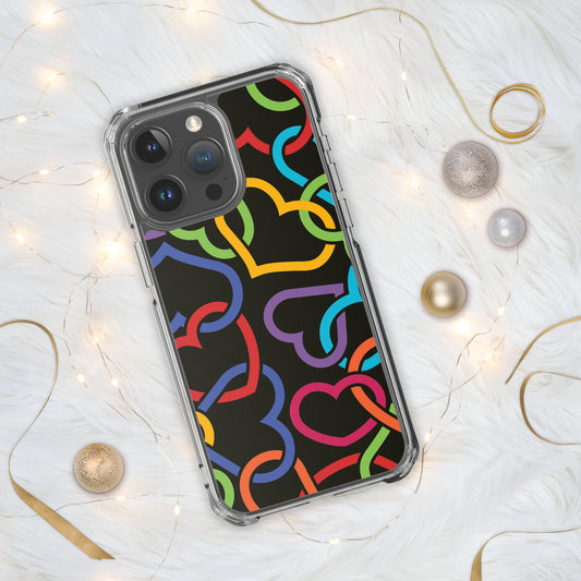 Colorful Hearts Clear Case for iPhone®