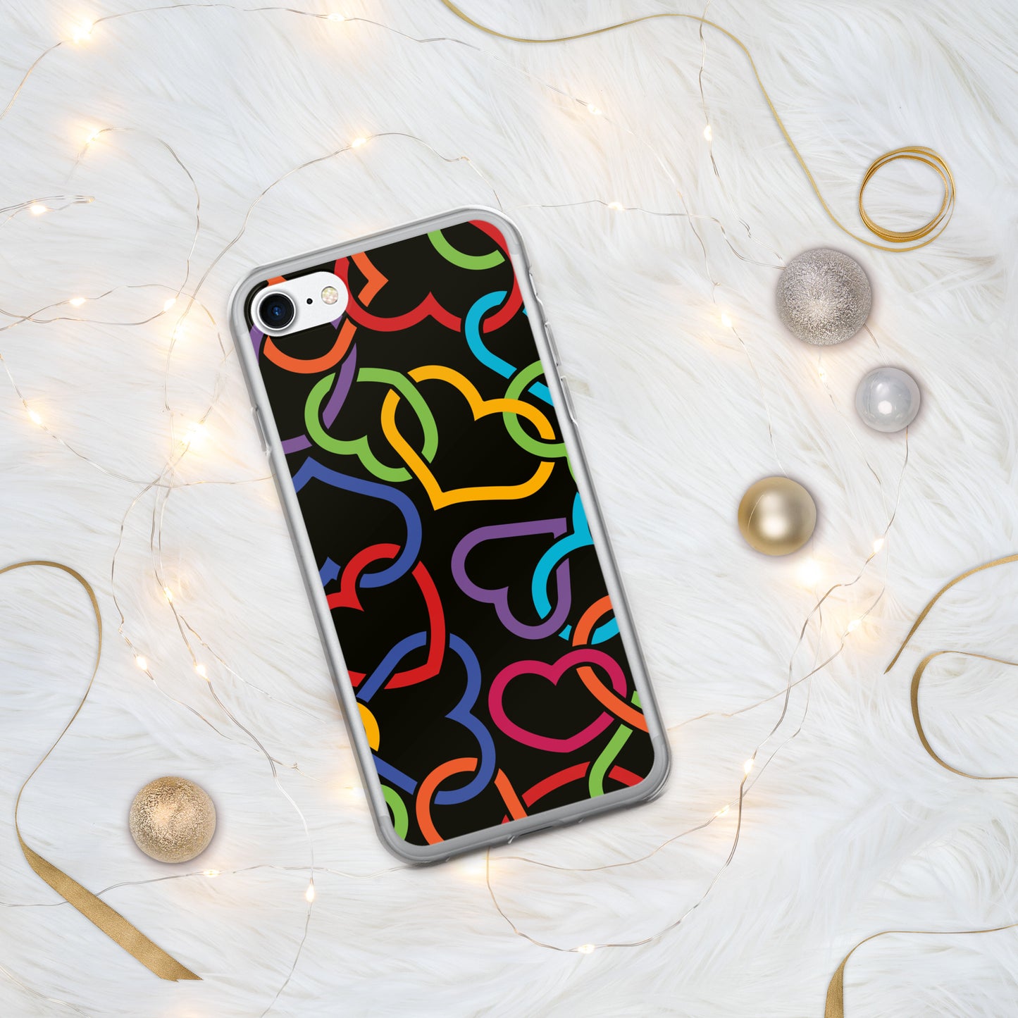 Colorful Hearts Clear Case for iPhone®
