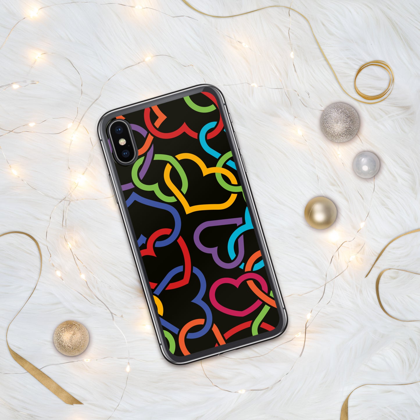 Colorful Hearts Clear Case for iPhone®