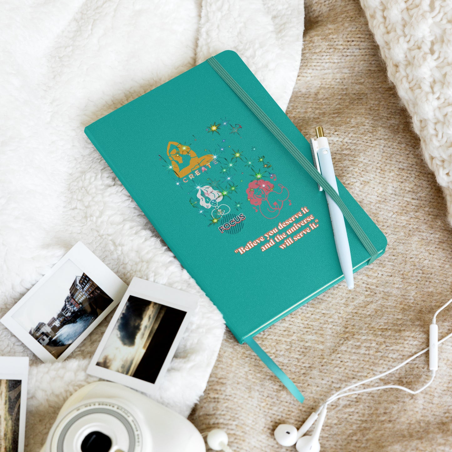 Hardcover " Believe you deserve it...." bound notebook