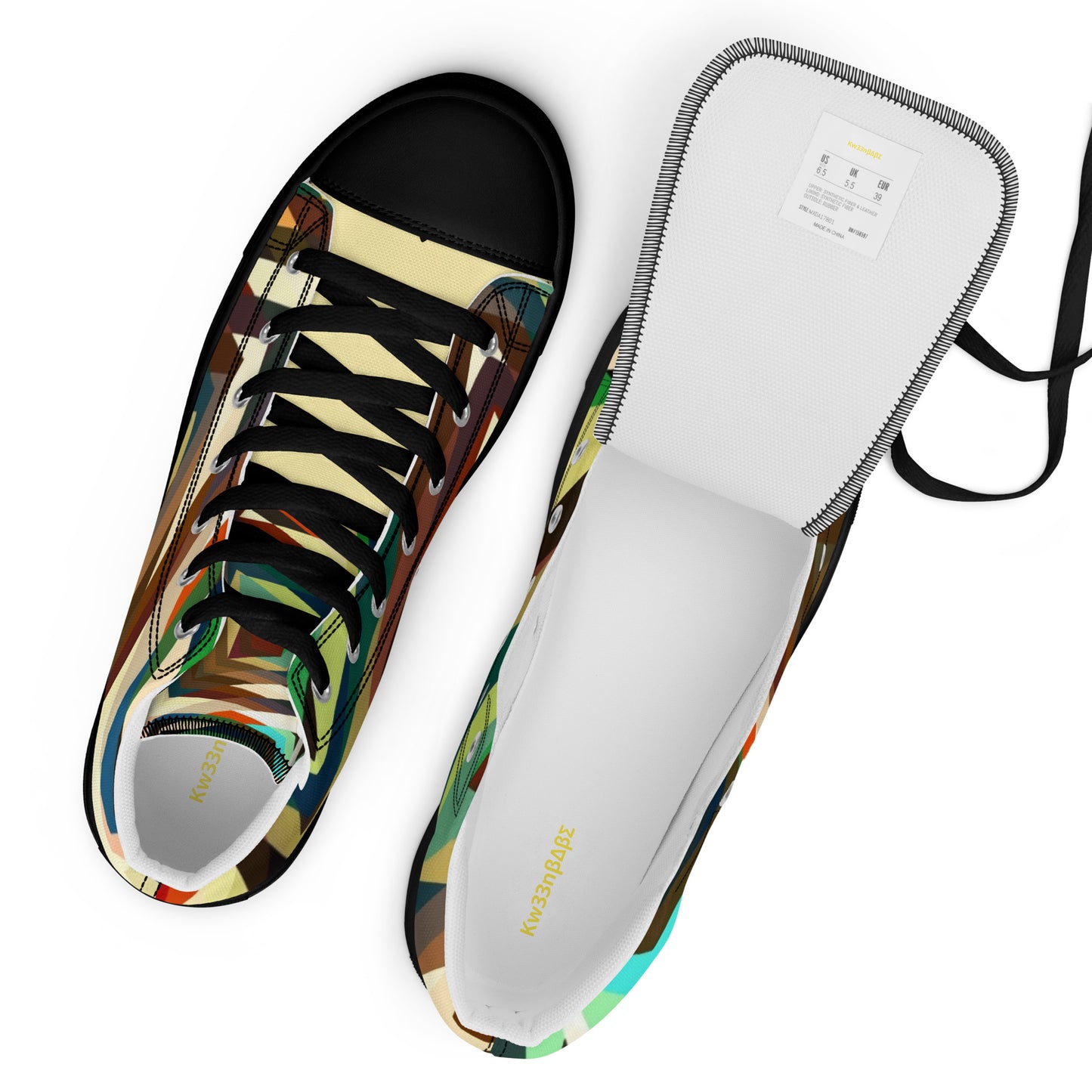 Men’s High Top Geometric Shoes