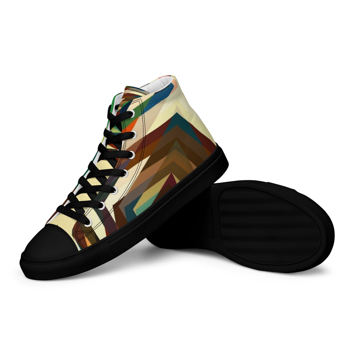 Men’s High Top Geometric Shoes