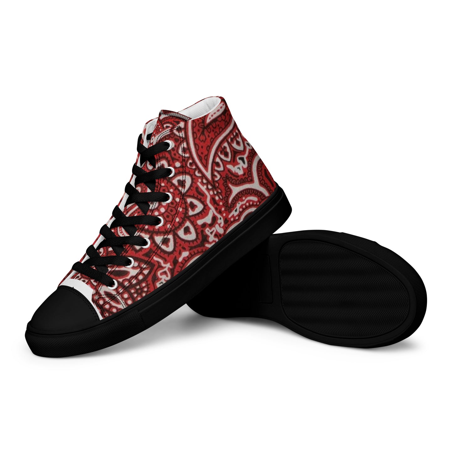 Men’s High Top Bandana Shoes