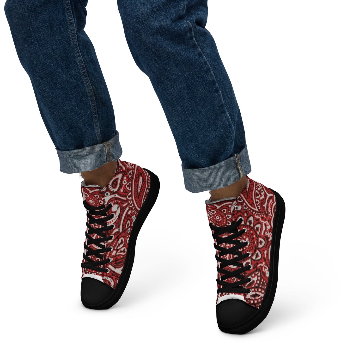 Men’s High Top Bandana Shoes