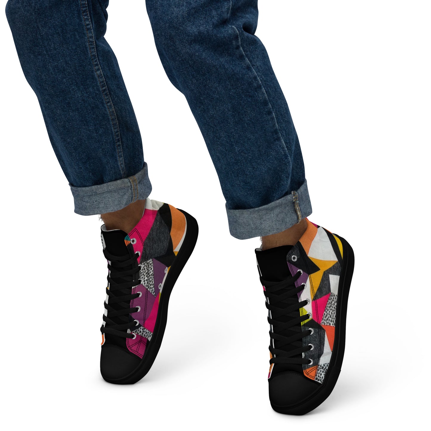 Men’s High Top Geometric Shoes