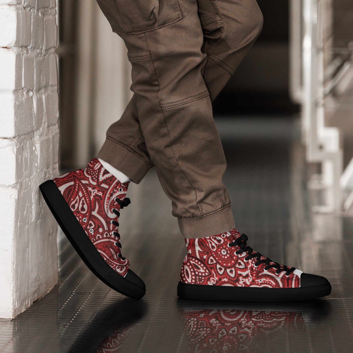 Men’s High Top Bandana Shoes