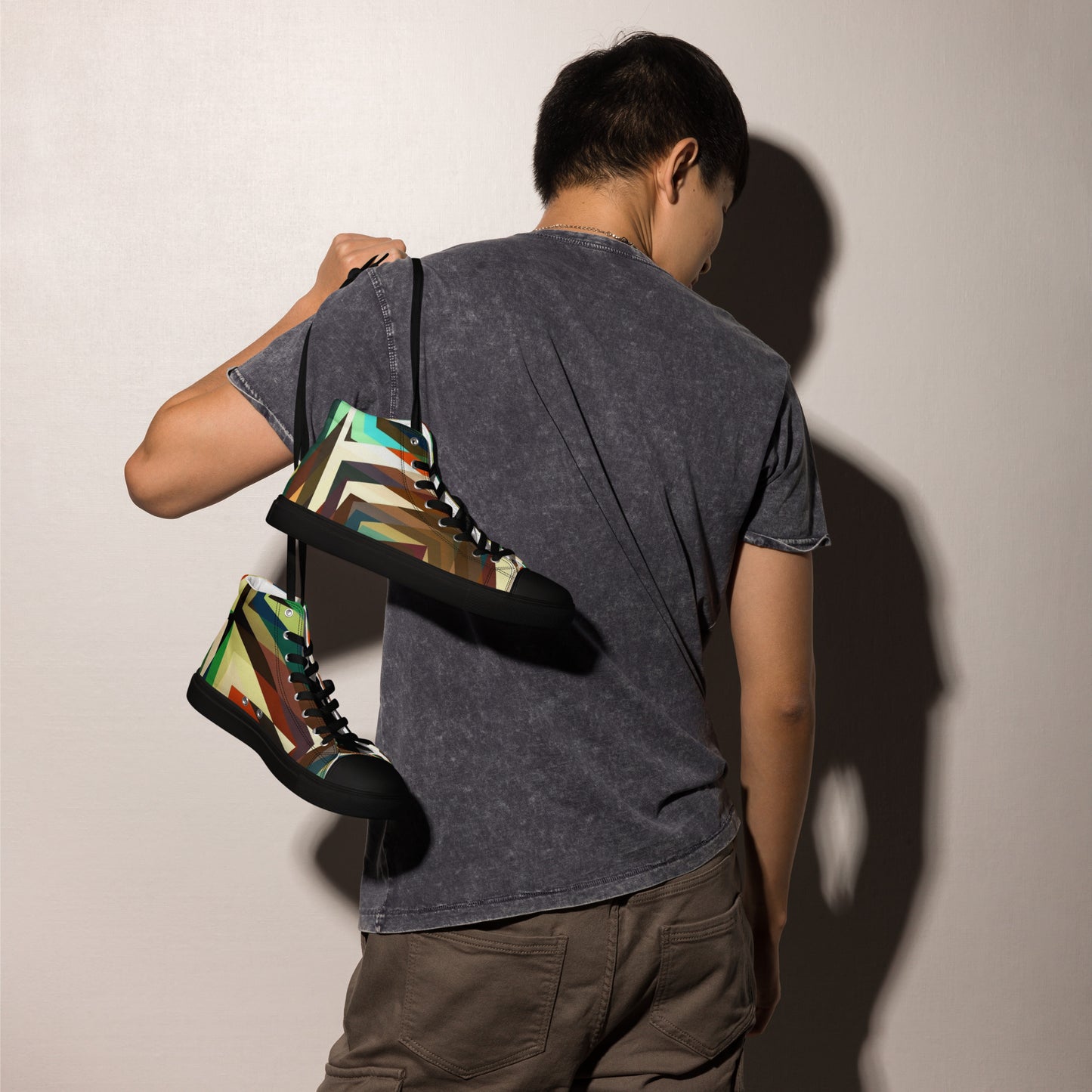 Men’s High Top Geometric Shoes