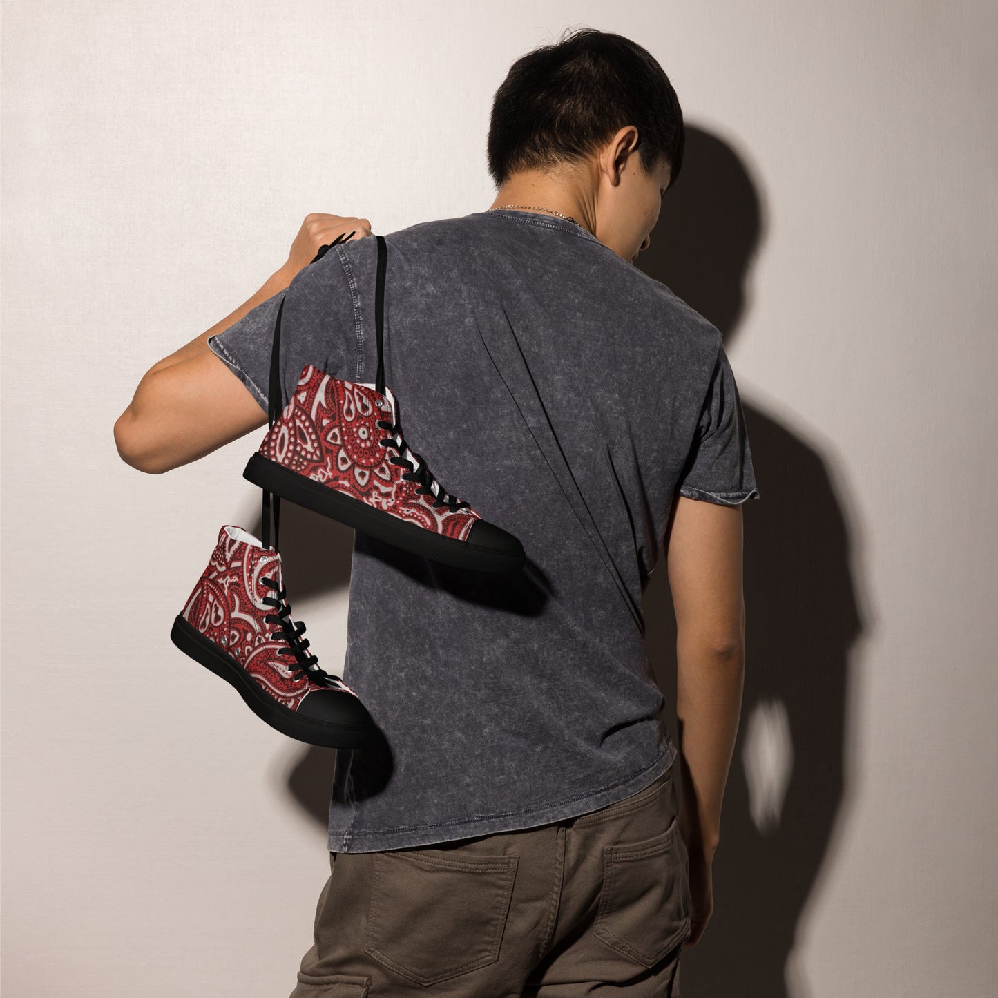 Men’s High Top Bandana Shoes