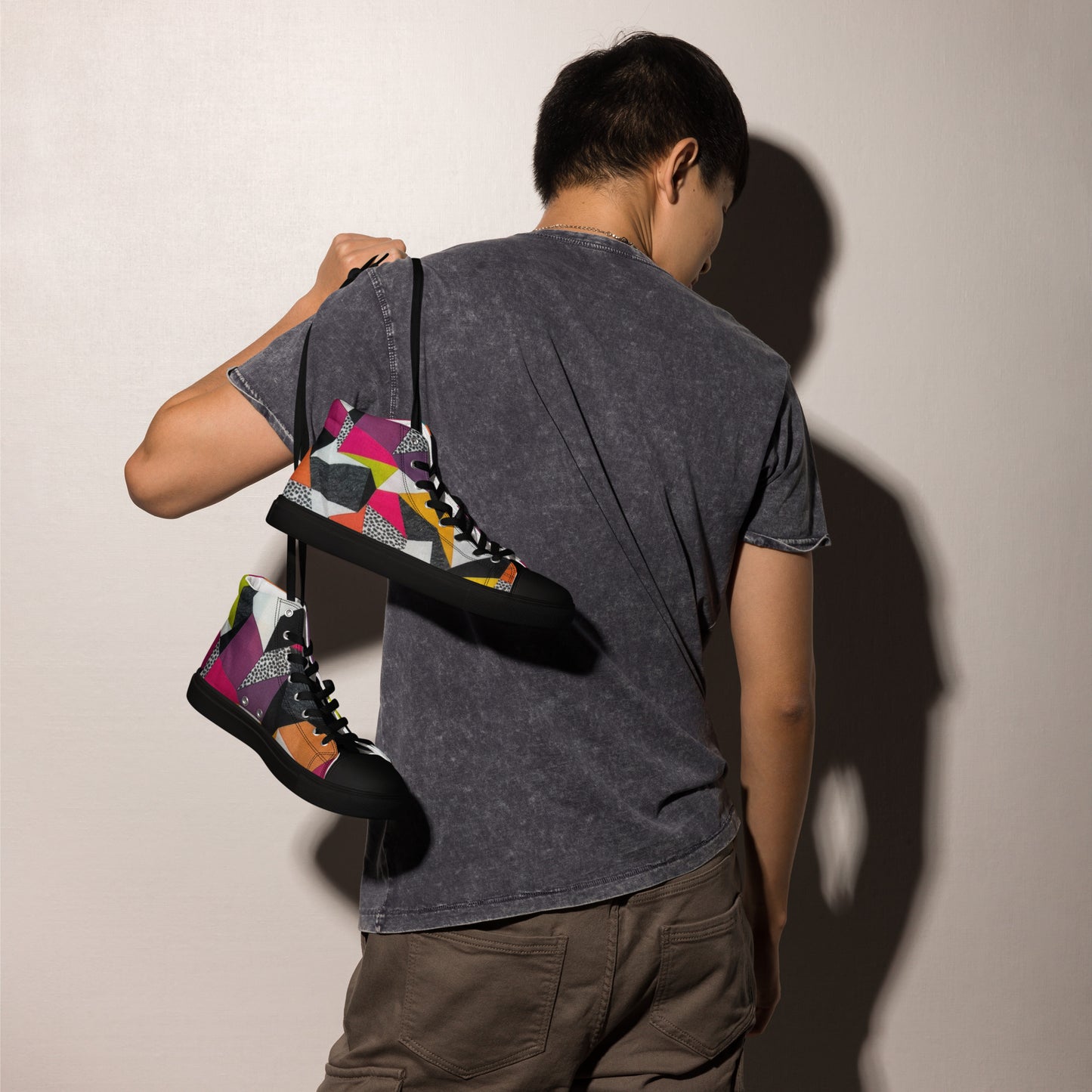Men’s High Top Geometric Shoes