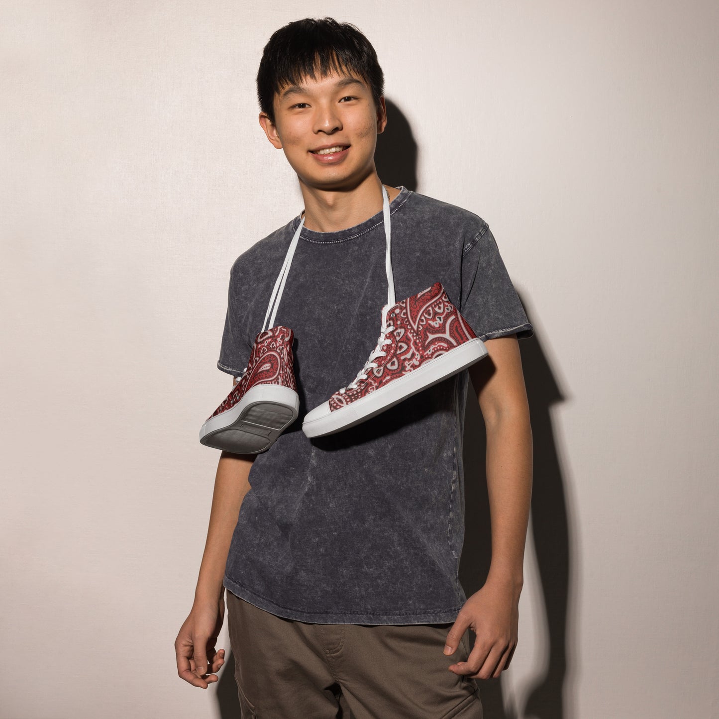 Men’s High Top Bandana Shoes