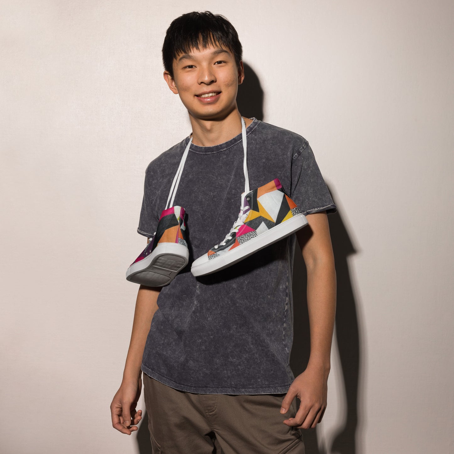 Men’s High Top Geometric Shoes