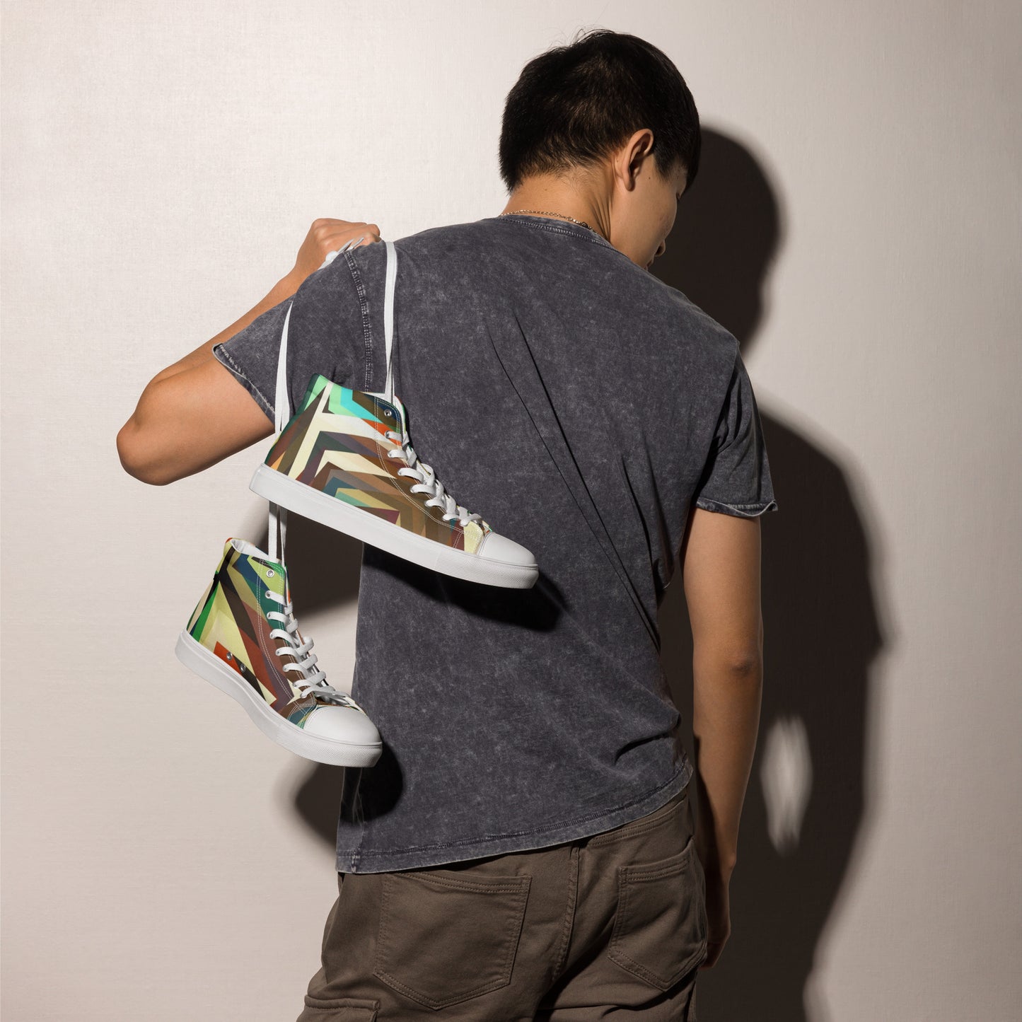Men’s High Top Geometric Shoes