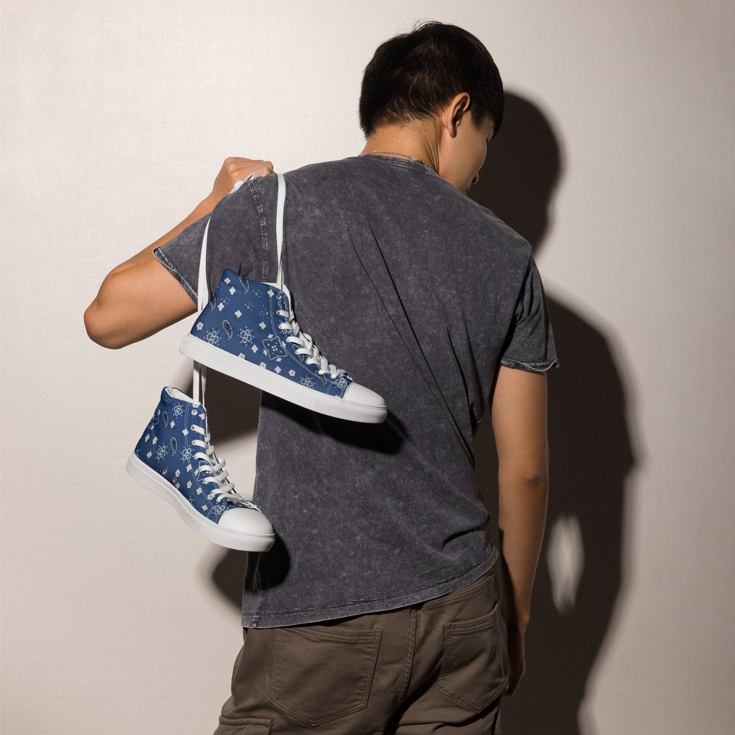 Men’s High Top Bandana Shoes
