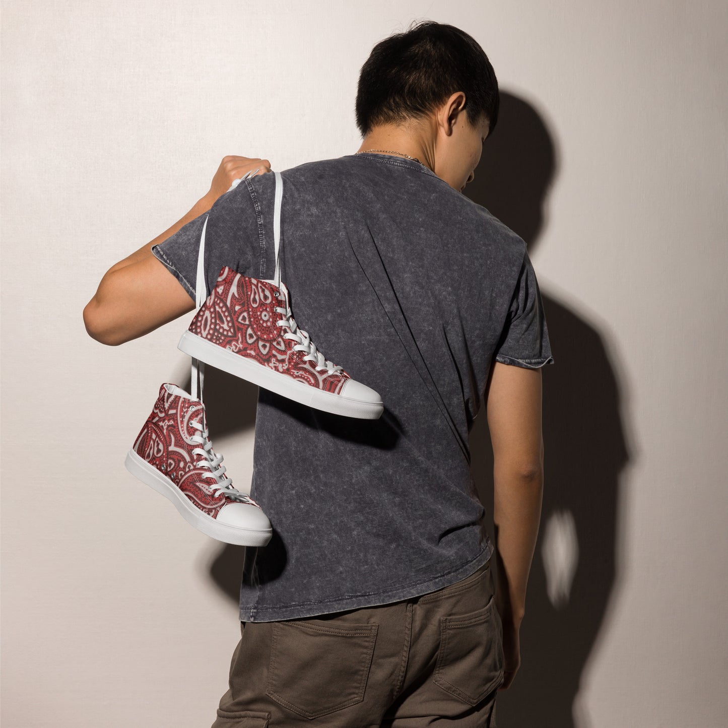 Men’s High Top Bandana Shoes